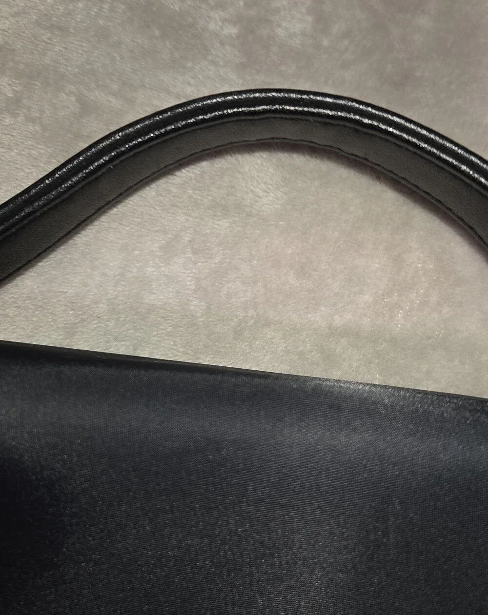 Geoffrey Beene Black Leather Messenger Briefcase Laptop Bag